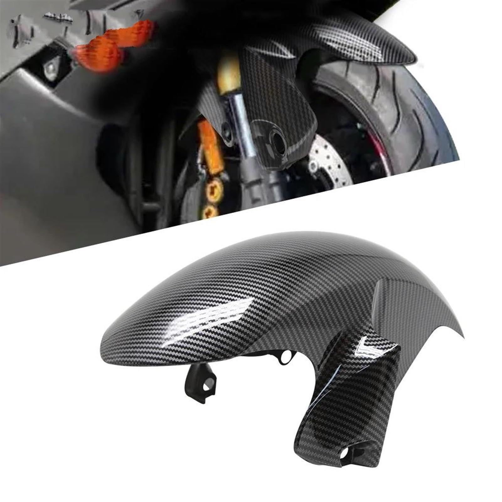 Moto Parafango Moto Per YZFR6 R6 2006-2016 2015 2014 2013 Moto ABS Colore Fibra Di Carbonio Parafango Anteriore Anti-Sabbia Guardia Carenatura Moto Paraspruzzi