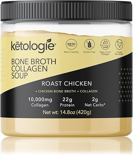 Ketologie Caldo de Hueso Sopa de Colágeno Pollo Queso 14.82 oz