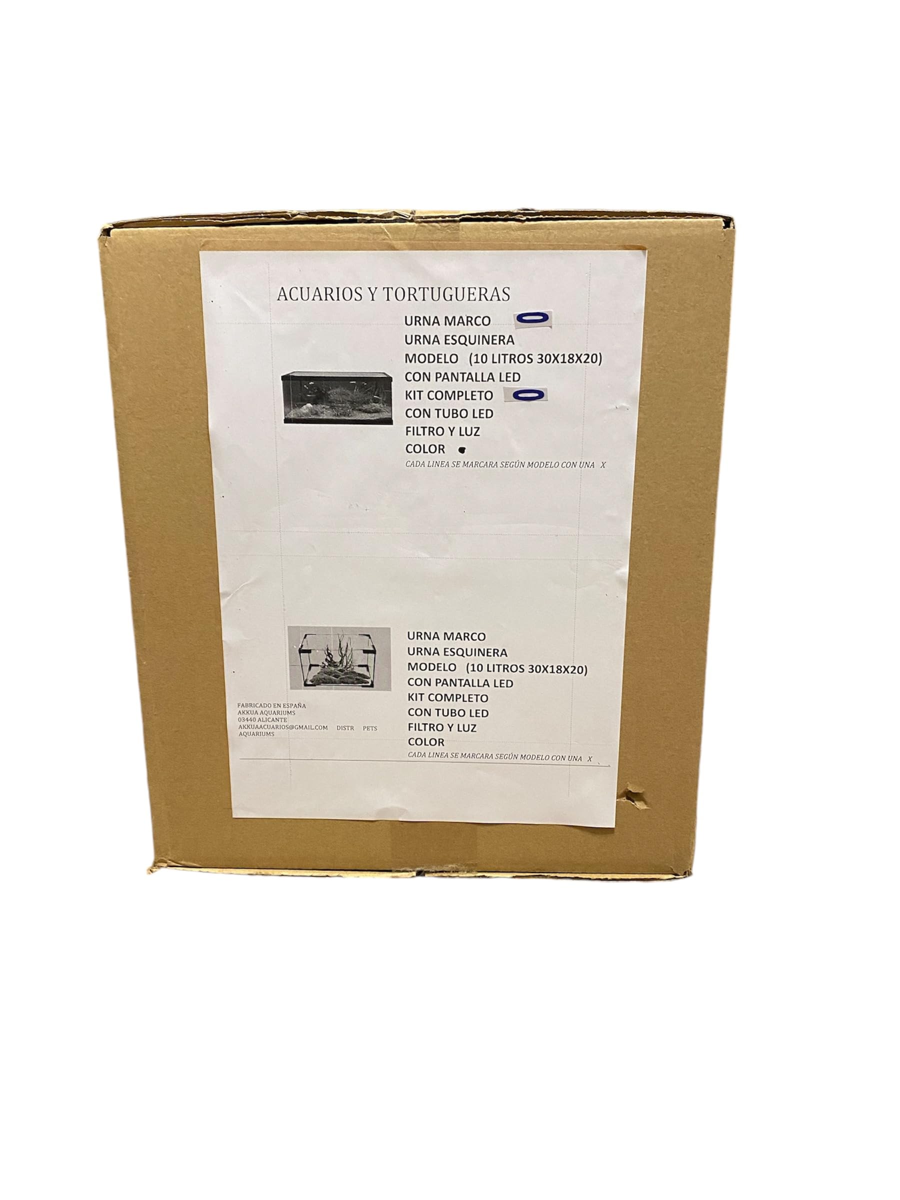 RADYS Acuario PECERA 10 litros Kit Completo