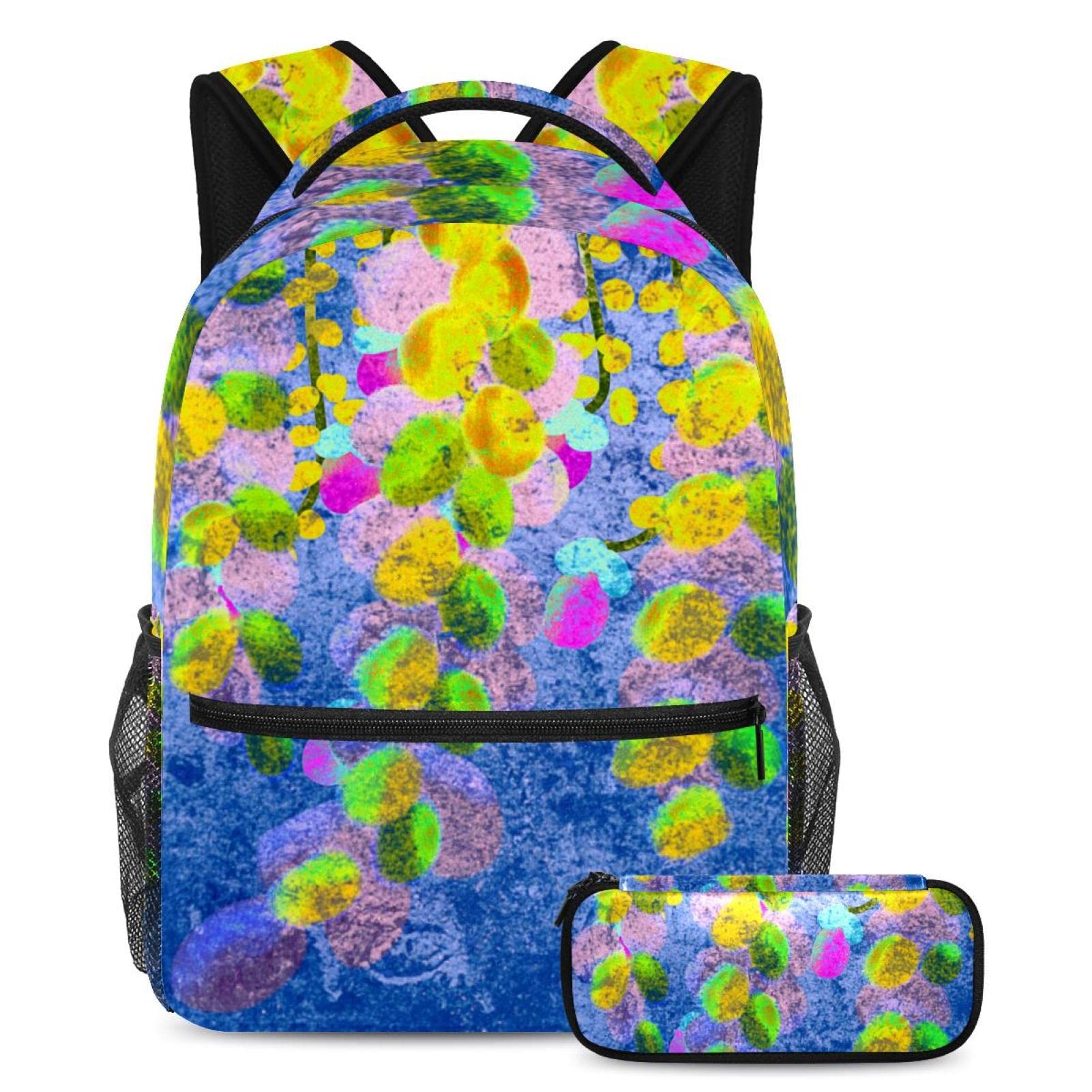 Sac à dos à fleurs abstraites stylé pour cours au lycée et sorties week-end - 7