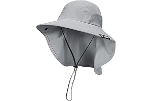 Wide-Brimmed Hat Neck Flap Sun Hat