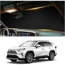 Car Windshield Sun Shade Compatible with Toyota 2019-2025 RAV4,Foldable Sun Shade for Car Windshield for Interior Protection and Sunblocking,Oxford Cloth Cars Suns Shades with Storage Bag