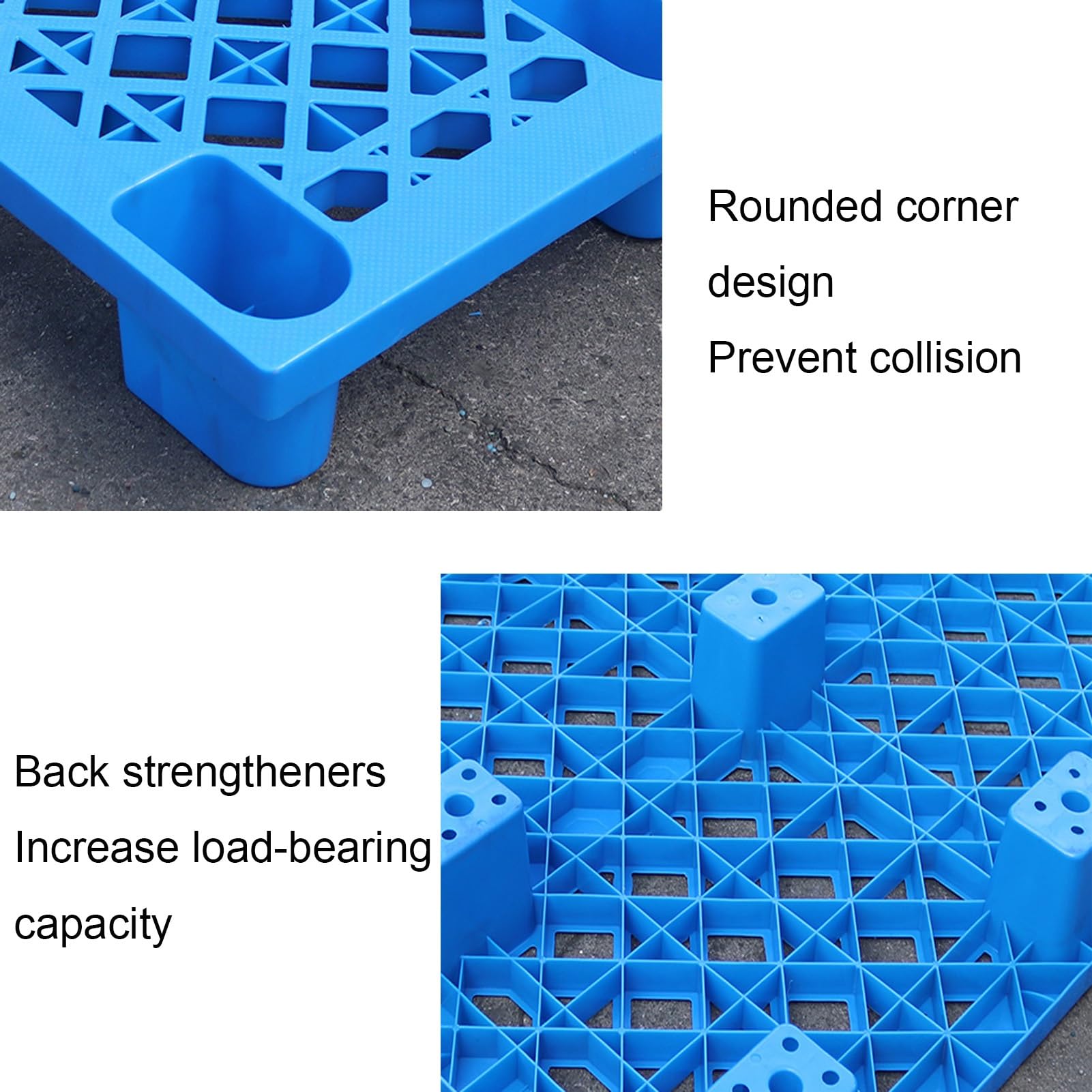 Pallet In Plastica 30x30x5 Cm - 2 Pezzi, Griglia Incastrabile, Per Magazzino, Garage, Supermercato - Foto 7