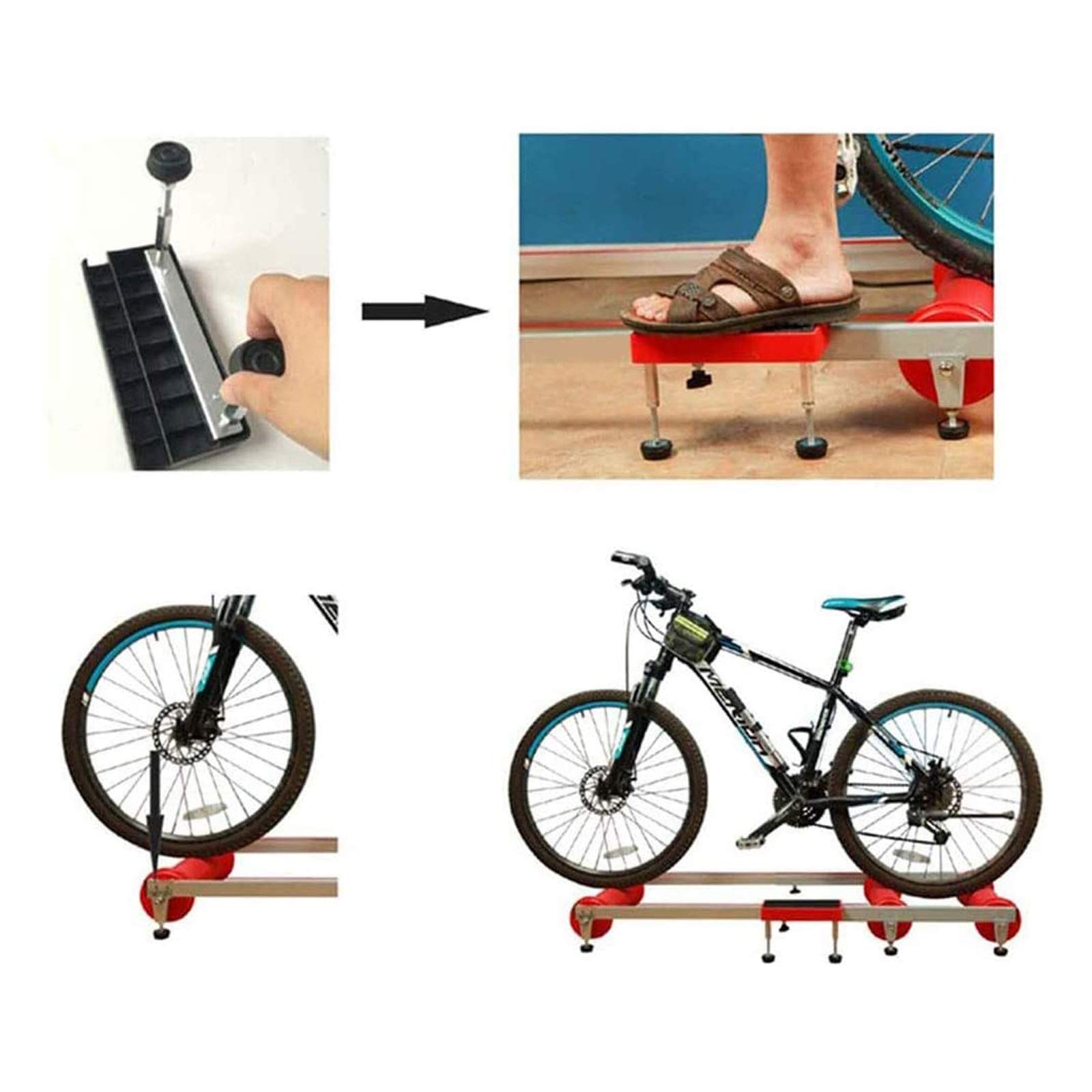 Przenośny trenażer rowerowy z pedałem, stojaki i stojaki rowerowe, akcesoria do trenażerów rowerowych, do rowerów górskich 24", 26", 28", 29",Stojak do treningu rowerowego