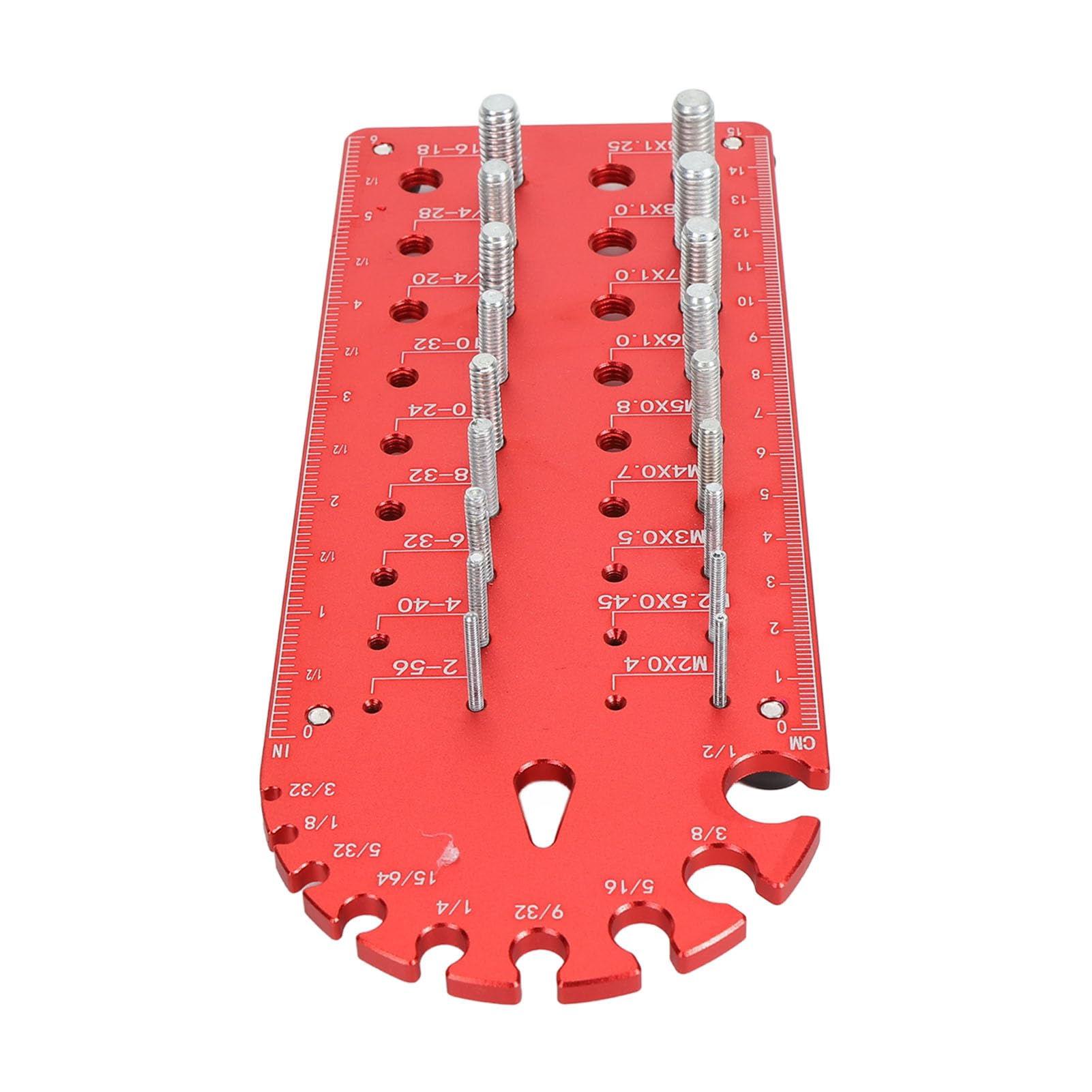 Vérificateur de Filetage d'écrou et de Boulon, 18 Spécifications, Taille de Boulon et Jauge de Filetage, Identifiant d'écrou de en Alliage 'aluminium avec 9 Tailles Standard et 9 Tailles