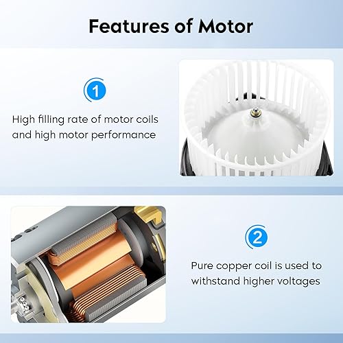 Miniatura 4 de Conjunto de motor de ventilador de calentador HVAC para Infiniti G20 99 01 02, Infiniti I30 96-99, Infiniti QX4 97-03, Nissan Maxima 95-99, Nissan