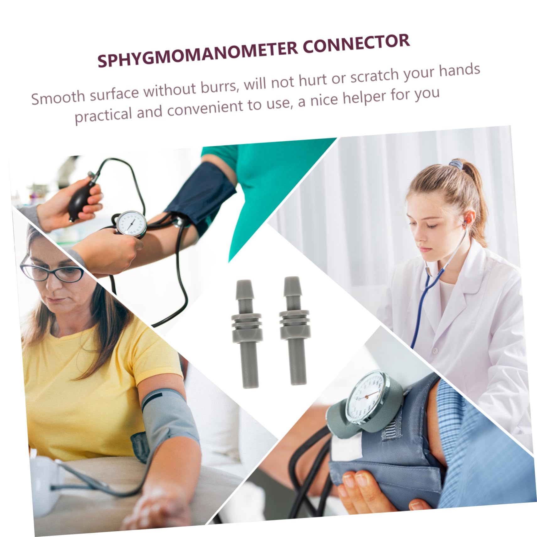 2pezzi Connettori Per Bracciale Sfigmomanometro Accessori Per Misuratore Pressione Elettronico Adattatori Polsino Compatibili Fascia Braccio Per Uso Sanitario