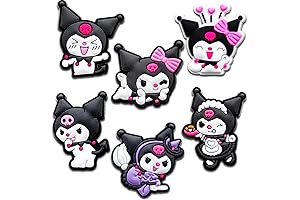 Exquisite Cartoon Black Kuromi Shoe Charms for Clog, High-Quality Shoe Accessories