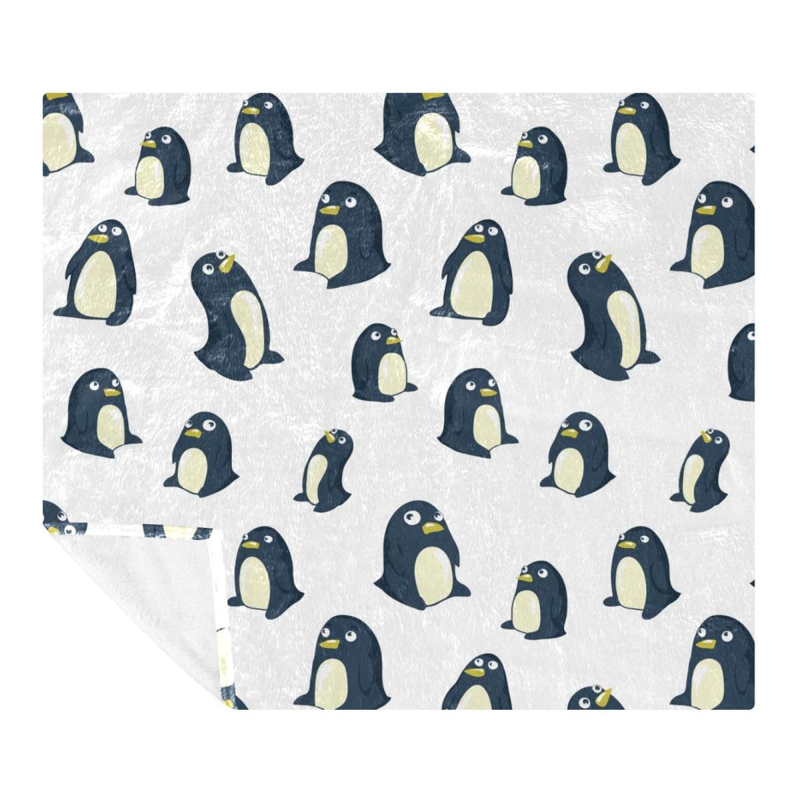 Couverture douce pingouin contre le froid : confort thermique pour lit et sofa
