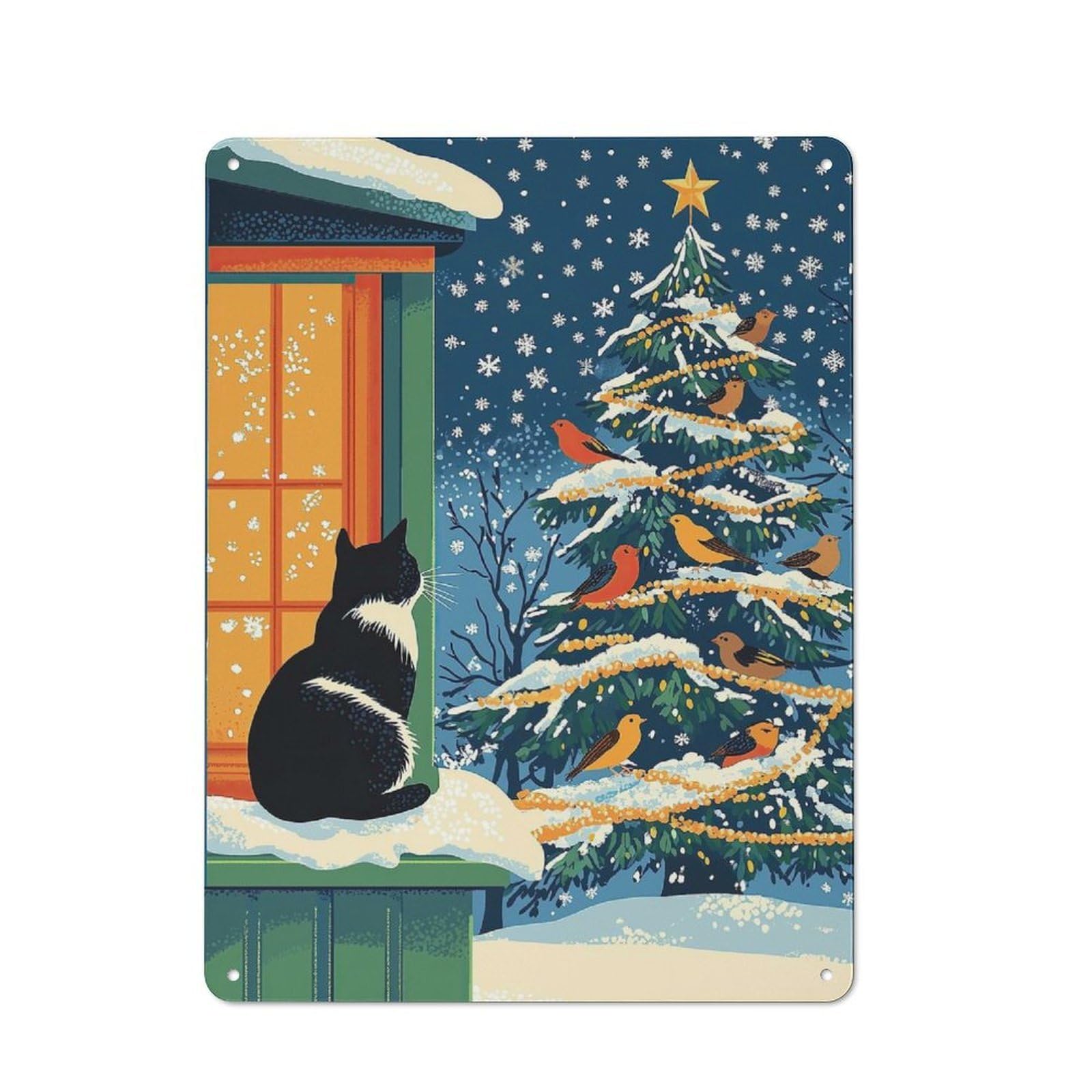 Junmoney A Scene Of Holiday Bliss 40X30cm Retro-Style Tin Sign With For Café Or Home Bar, For Metal Sign Collectors, For Garage And Workshop Walls