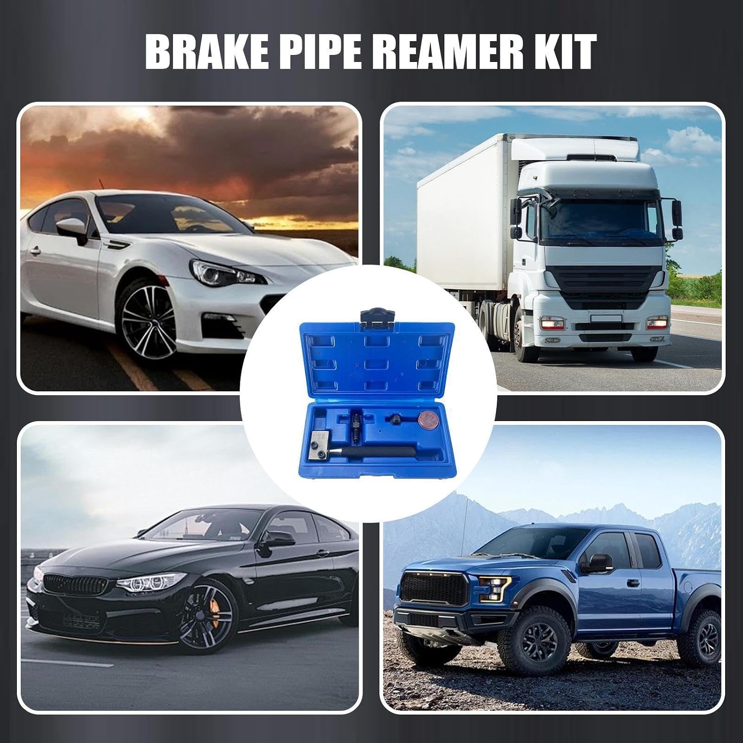 Brake Flaring Tool Set - HVAC Refrigeration Equipment - Brake Line Flaring Tool for Copper Tubing,for Auto Maintenance Enthusiasts Technicians Home Garage Roadside Fix