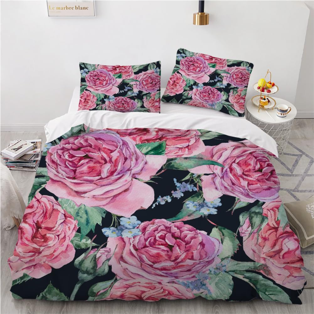 Housse de couette floral 220x240cm pour transformer votre chambre en un cocon de douceur fleuri