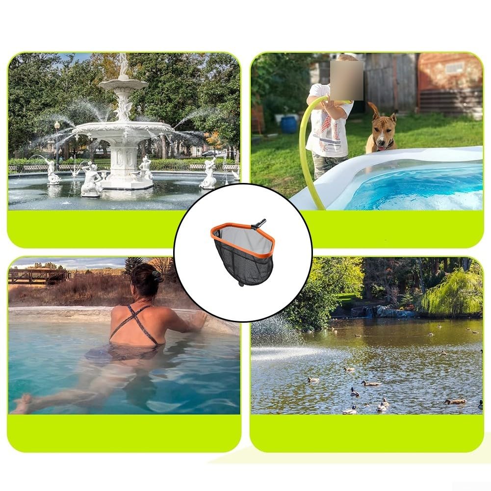 Yuanpgky Épuisette de piscine avec double couche pour sac en maille ultra fine, cadre en aluminium de grande capacité pour un retrait efficace des débris des piscines, jacuzzis et