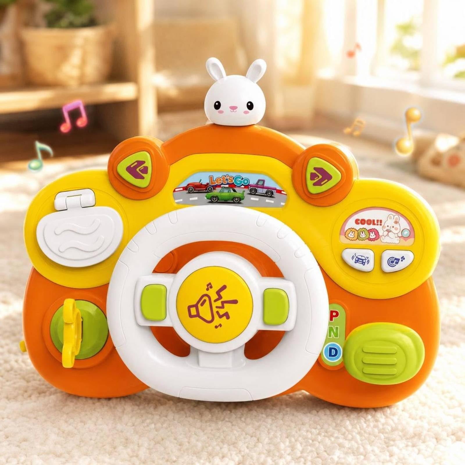 Giocattolo Luminoso | Interattivo, Sensoriale, Gioco Appeso, per Auto, Neonati , Coniglio