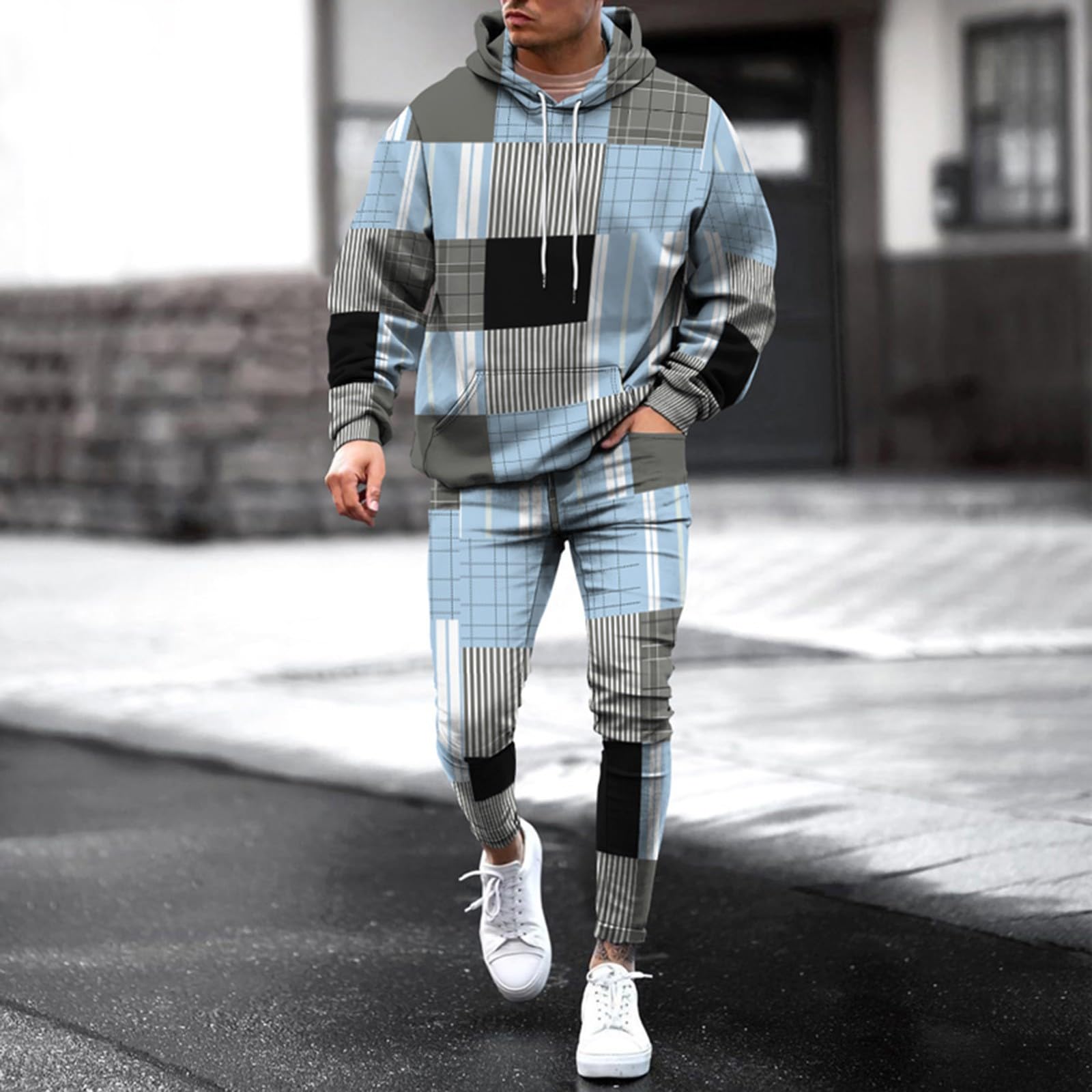 Tuta Da Ginnastica Uomo Completa Felpa Con Cappuccio E Pantalone Set Fitness Tuta Completa Tute Da Ginnastica Suit Felpata Invernale Tuta Abbigliamento Sportiva Tuta Completa