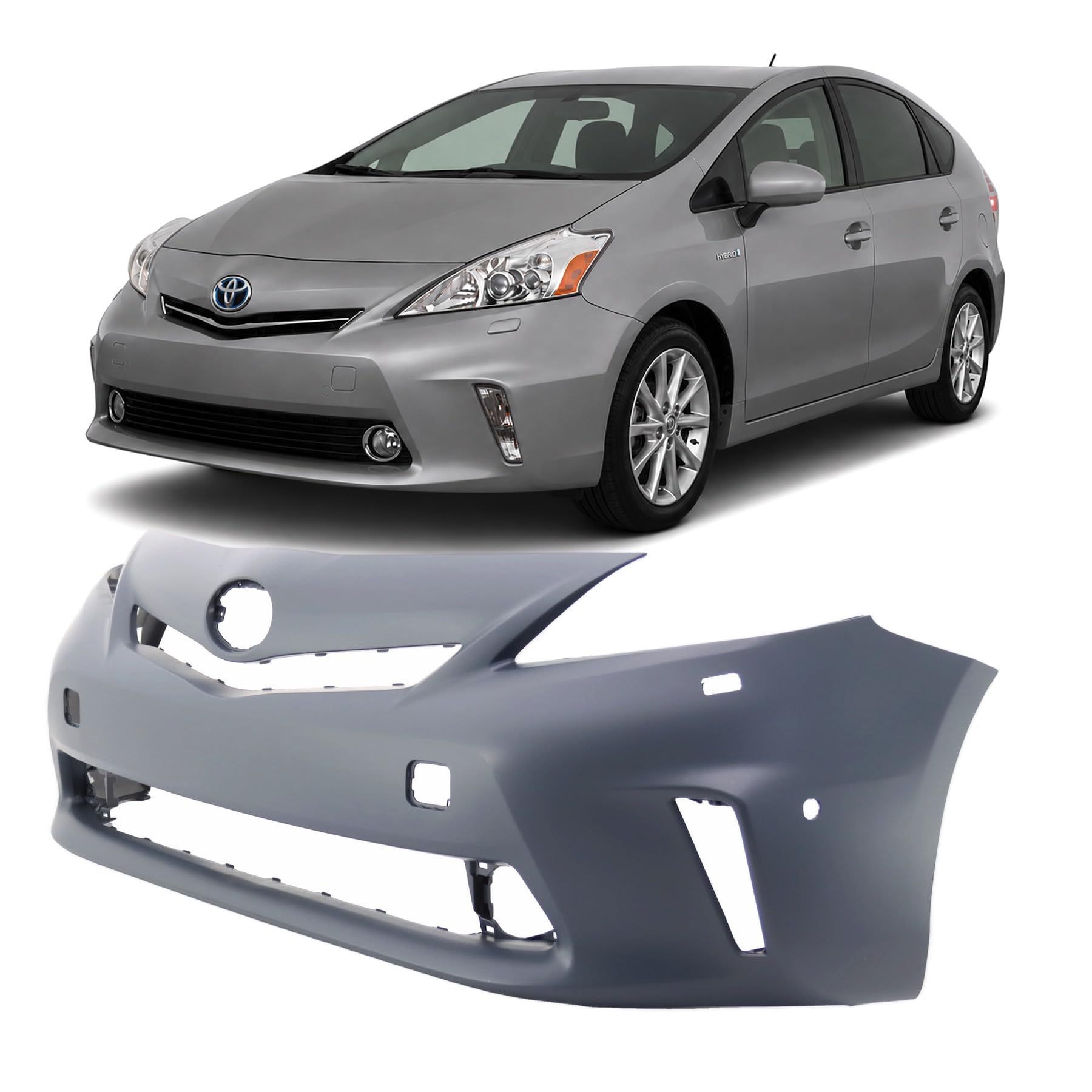 FitParts Compatible with Toyota Prius V 2012–2014 Front Bumper Cover