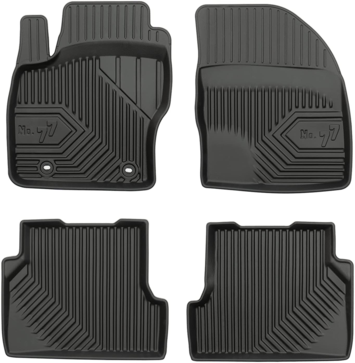 FROGUM No.77 Car Mats Carpets for Ford Focus II 2004-2011 | High Edge | All Season | Size