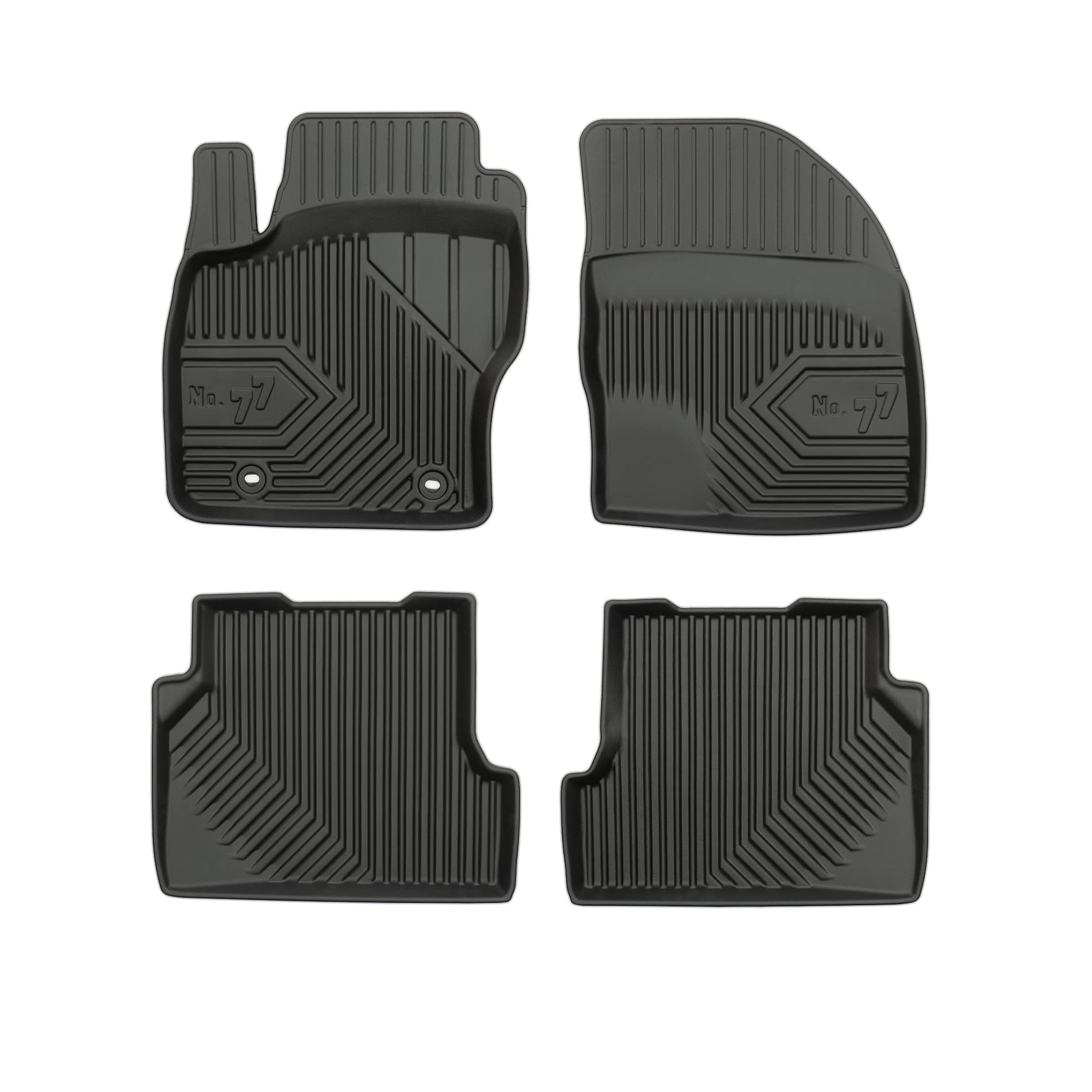 FROGUM No.77 Alfombrillas para Coche Alfombras para Ford Focus II 2004-2011 | Borde Alto | para Todo el año | Tamaño
