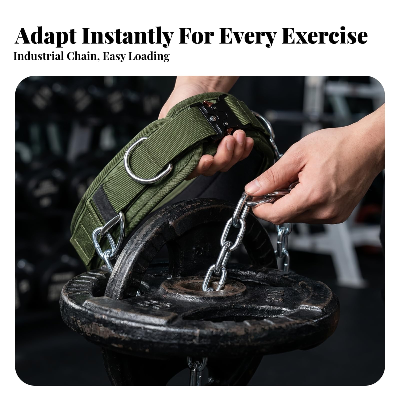 Cintura da Allenamento Pesi Cintura Cintura Sollevamento Cintura Bodybuilding Cintura Pesi Catena in Metallo E Profilo Sagomato per Stabilità Adatta a Ginnasio Powerlifting Allenamento di