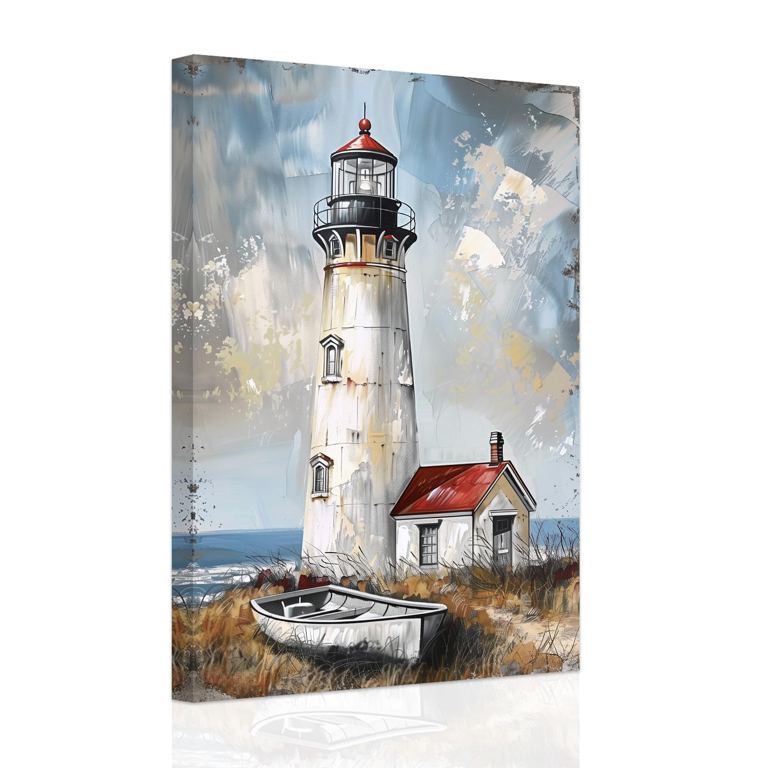 SWQYLB Lighthouse Pictures Wall Art Nautical