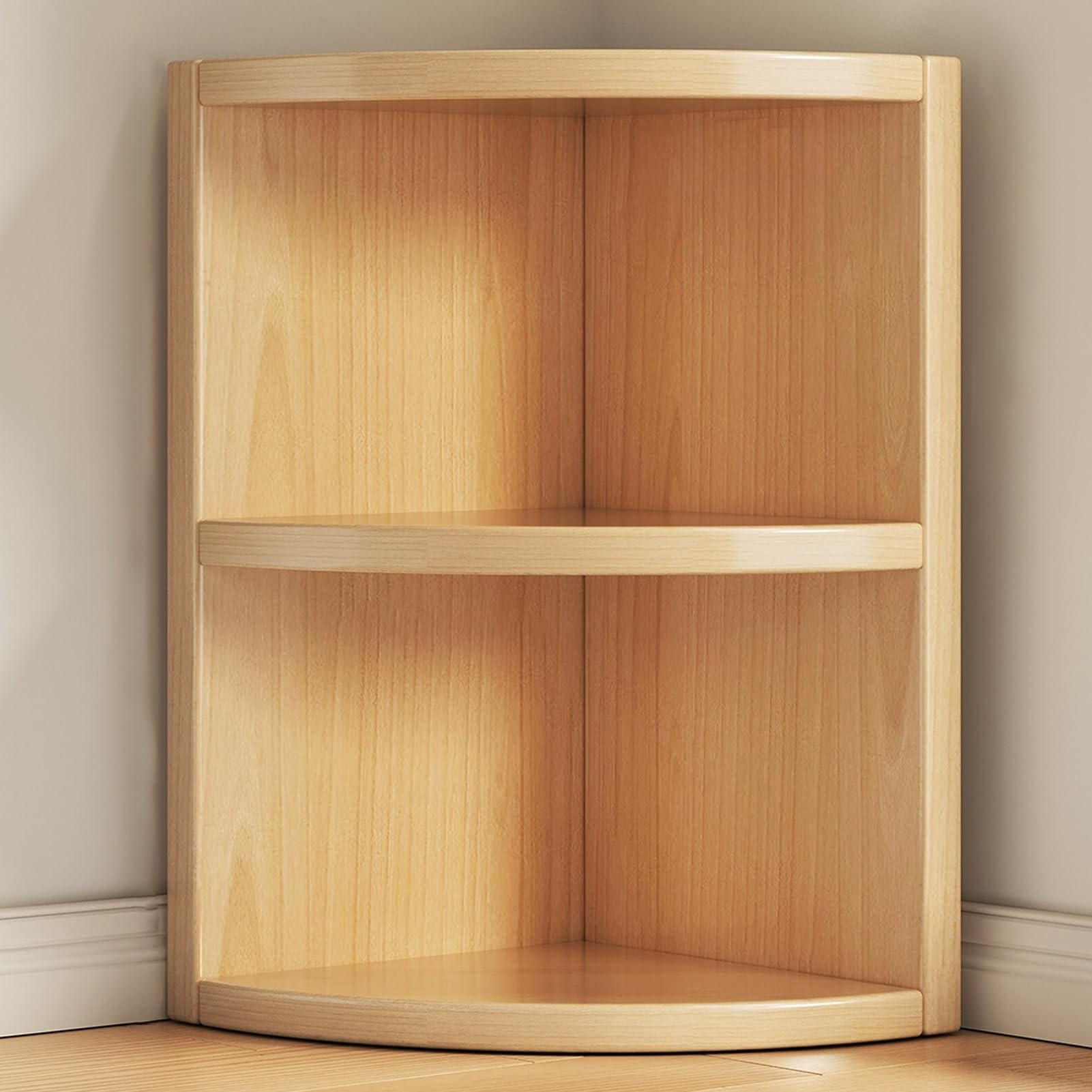 Libreria angolare a forma di L, scaffale angolare con pannello posteriore, scaffale per libri con spazio aperto, per piccoli spazi, soggiorno (60 cm)