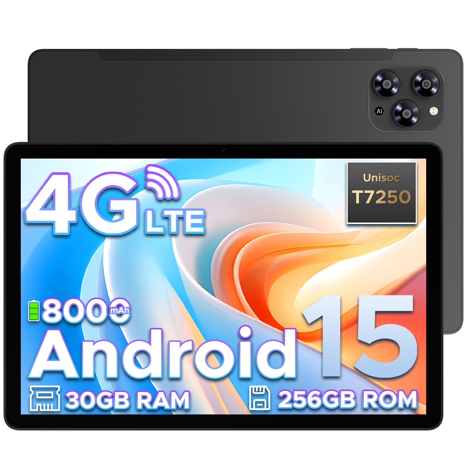 DOOGEE TAB G6 Tablet 11 inch Android 15 Tablets, 30GB+256GB/2TB