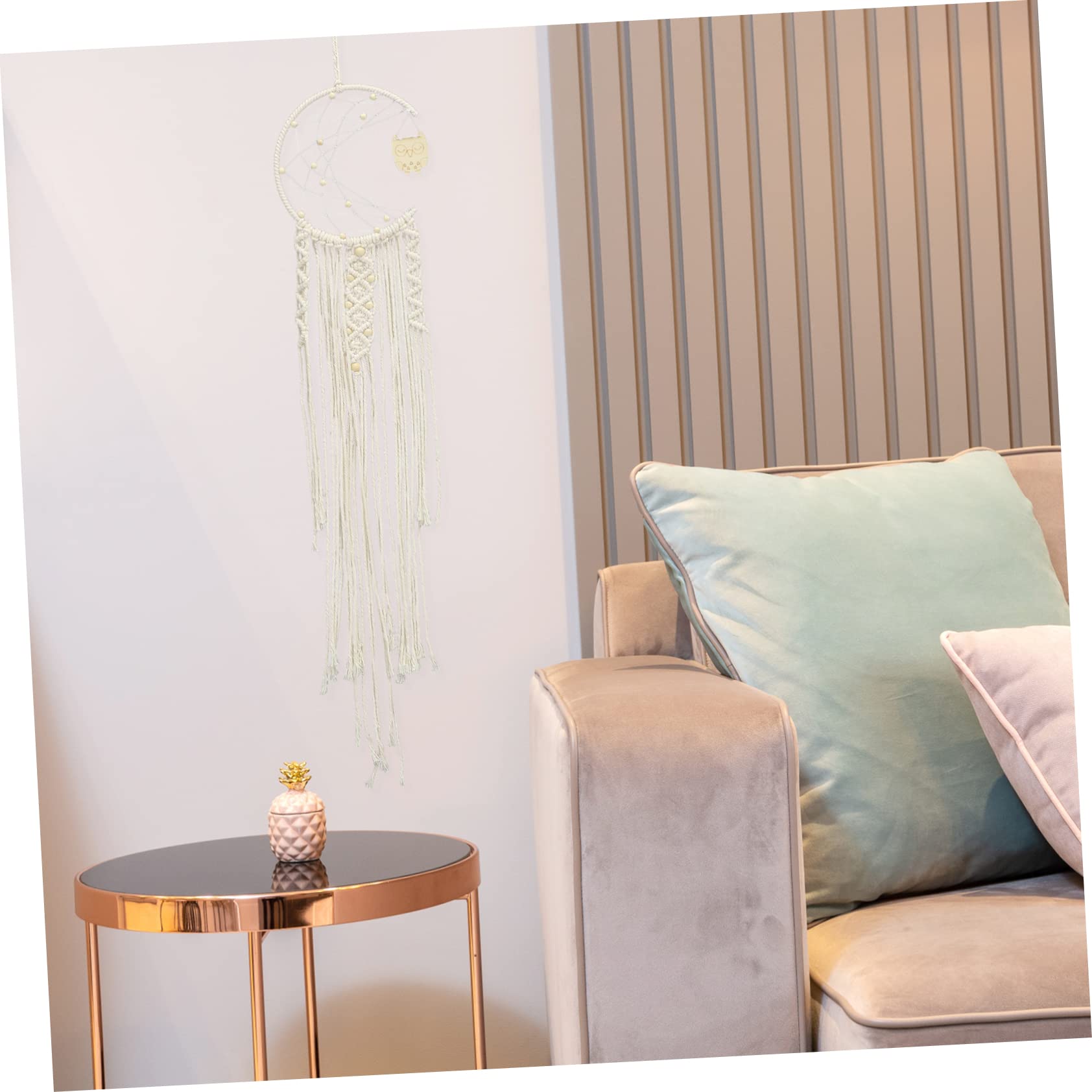 Cabilock 2piezas Macrame Woven Wall Hanging Dream Catcher De Decoración Boho para Hogar Oficina y Salas Tapestry Pendiente Artesanal para Sueños y Relax