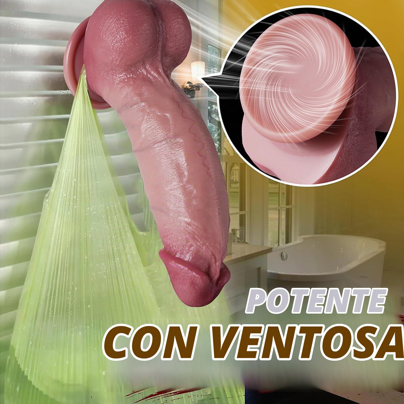 AMAZBEE Dildo realistici per uomini, donne e coppie Dildo in silicone a forma di pene finto per espansione anale Consoladores di grandi dimensioni con ventose potenti (L,1)