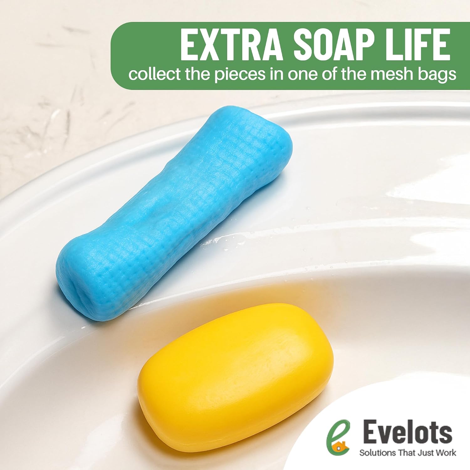Evelots Exfoliating Mesh Loofah Soap Pouches - 5 Pack - Bath, Shower Body Facial Cleaning Scrubbers - Removes Dead Skin - Hanging Cord - Extend The Life of Your Soap Bars
