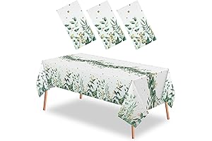 Irenare Sage Green Leaf Tablecloth for Party and Table Dressing