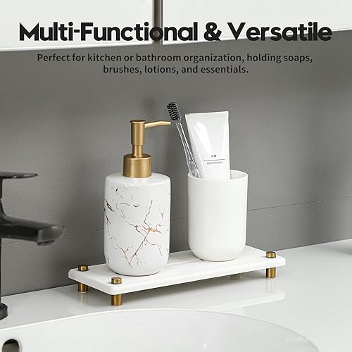 Miniatura 7 de Bandeja organizadora para fregadero de cocina, bandeja organizadora de fregadero de cocina, bandeja de encimera de baño de diatomita, tapete de