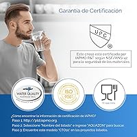 Vista 2 de Cartucho de filtro de agua de carbono CTO de 1 micrón, 2.5 x 10 pulgadas, repuesto para sistema de filtro de agua debajo del fregadero, Dupont