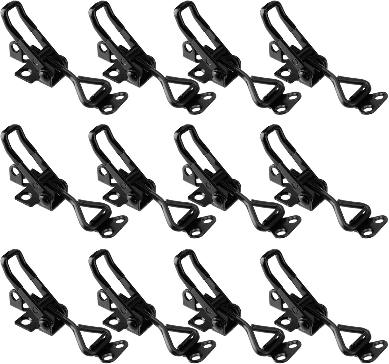 KOHAND 12 PCS 4001 Style Black Toggle Latch Clamp, Adjustable Quick
