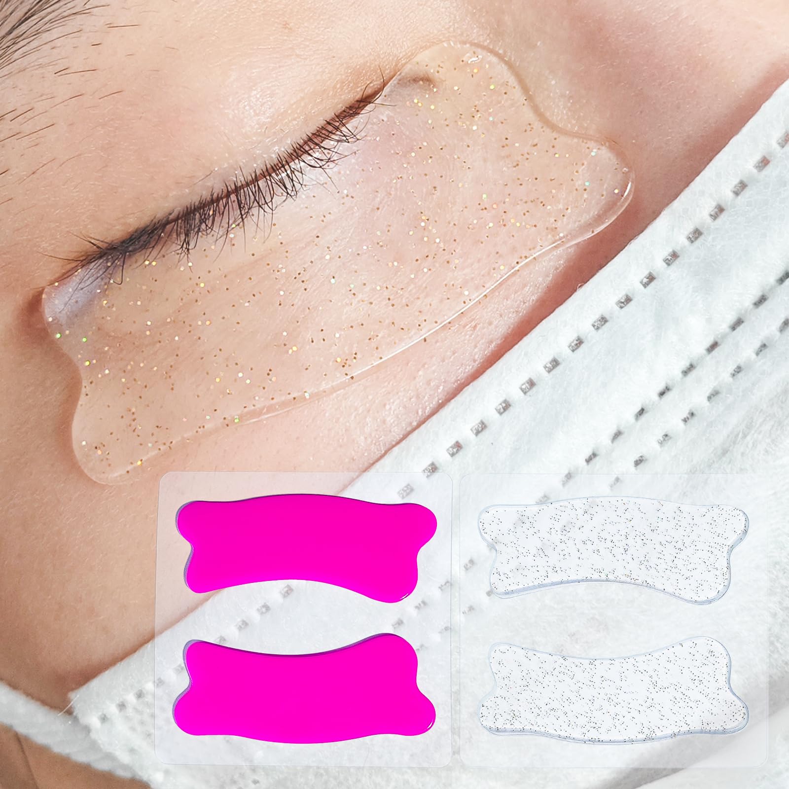 PERMANIA Korean Lash Lift Shields Flat, Silicone Under Eye Patches for Lash Lift & Tint & Eyelash Extensions