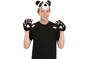 Panda Hat and Paws Kit for Kids and Adults