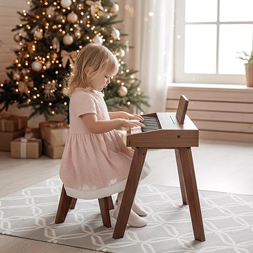 Miniatura 5 de Dreamon Teclado de piano digital para niños, juguete de instrumento educativo musical, piano de madera para niñas y niños a partir de 3 años,