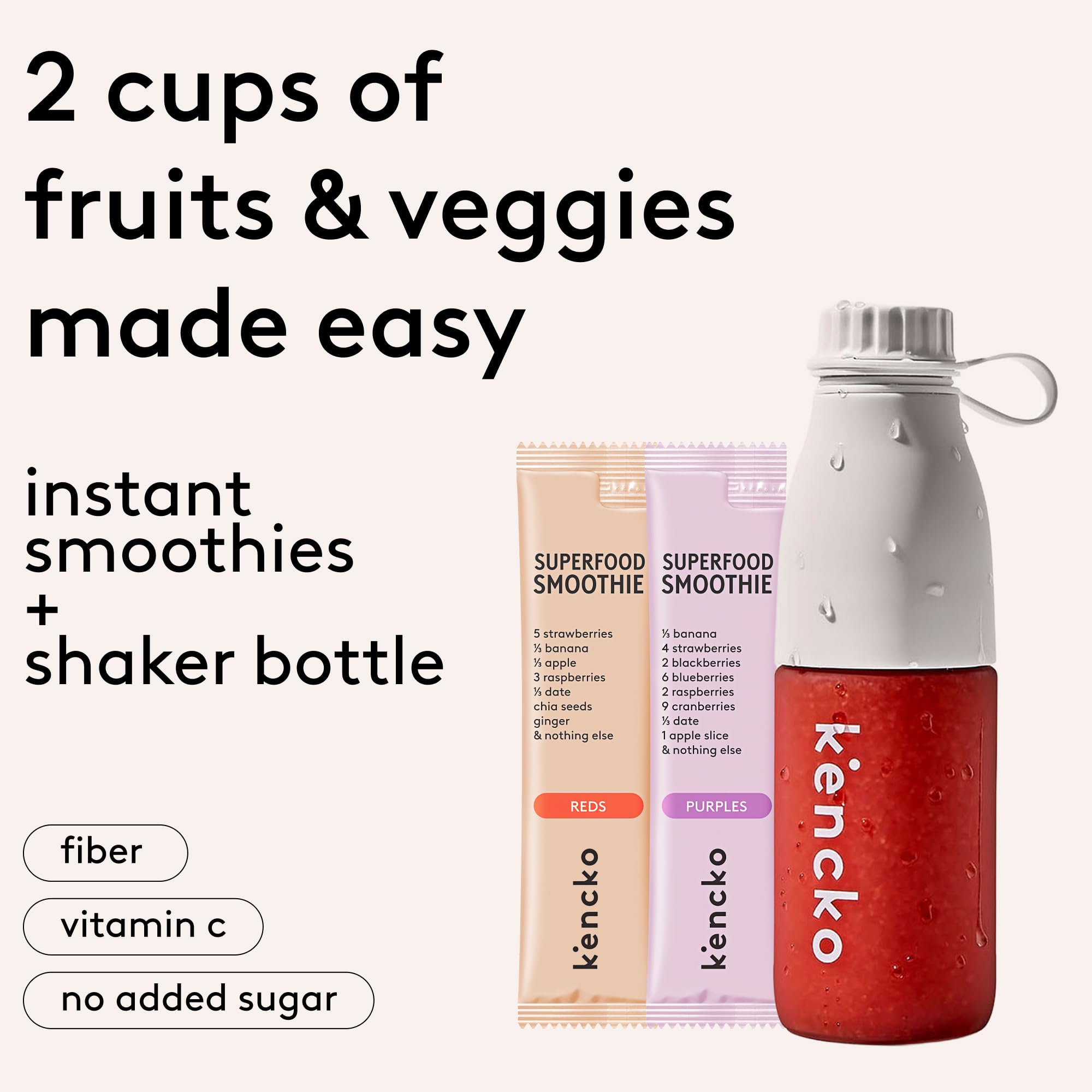 Superfood Smoothie Conventional Starter Kit (1x Reds, 1x Purples, 1 Universal Bottle)