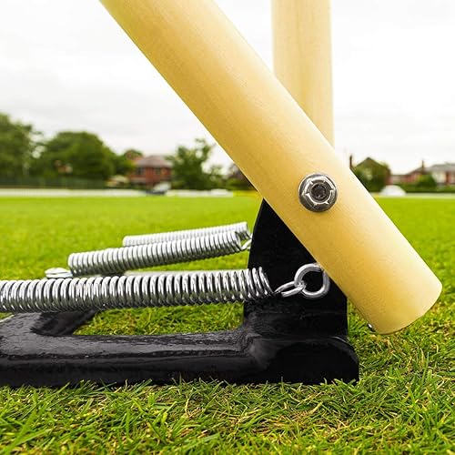 Miniatura 10 de FORTRESS Tocones de cricket con resorte  tocones de regulación ICC de 28 pulgadas para cricket  Estilos Club y Pro  Wickets y fianzas de resorte
