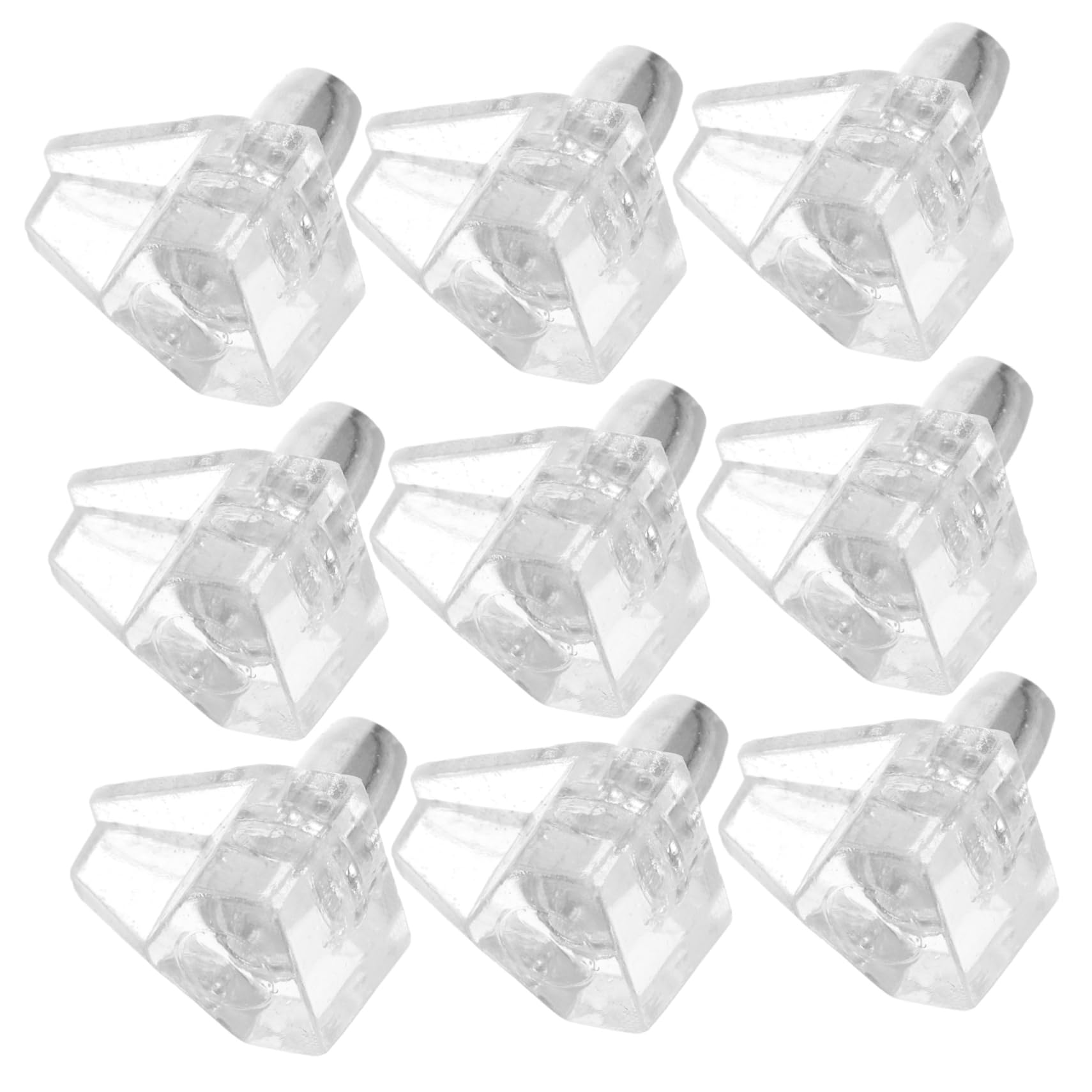 HOLIDYOYO 100pcs Plastic Shelf Support Pegs for Cabinets Bookcases and Furniture Easy to Install Removable Clips for Organizing Shelves Kitchens and