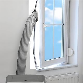Portable AC Window Seal Kit, 3M Zippered Seal for Casement Windows