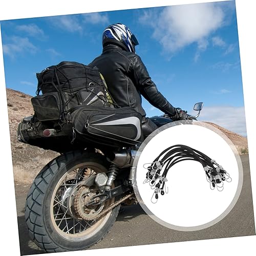 Miniatura 6 de Toddmomy 50 unidades de vendaje elástico para fijación de bicicleta, cuerda elástica de carga, cordón de sujeción ajustable para equipaje, para