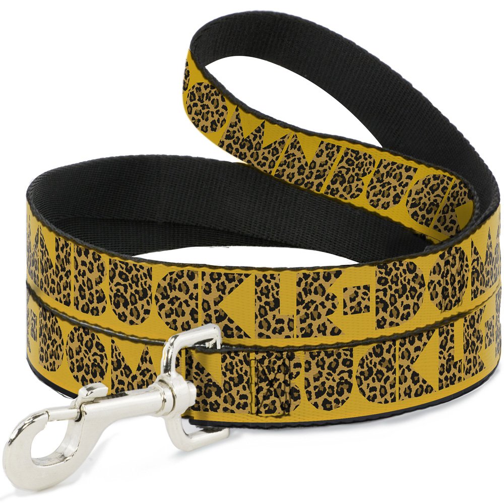 Laisse pour chien Buckle Down motif léopard marron finition haut de gamme