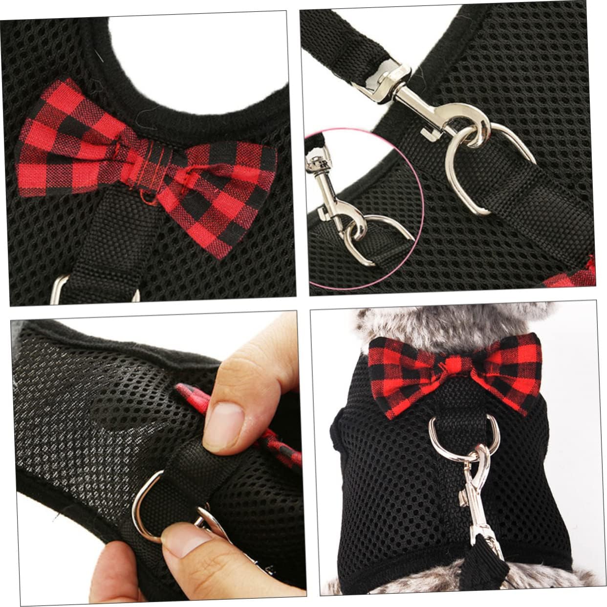 POPETPOP PET Harness for Small Animals Breathable Mesh Vest Leash for Rabbits Guinea Pigs and Squirrels Adjustable and Lightweight PET Pulling Strap