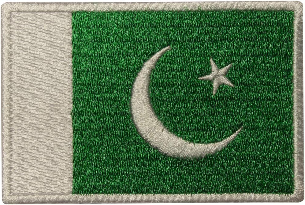 Pakistan National Flag Embroidered Iron On Sew On Patch Badge for Clothes etc