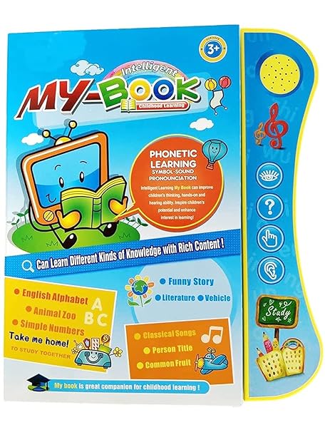 SUPER TOY 19 Activities Phonetic Educational ABC 123 Learning Book with Sound - Multicolor