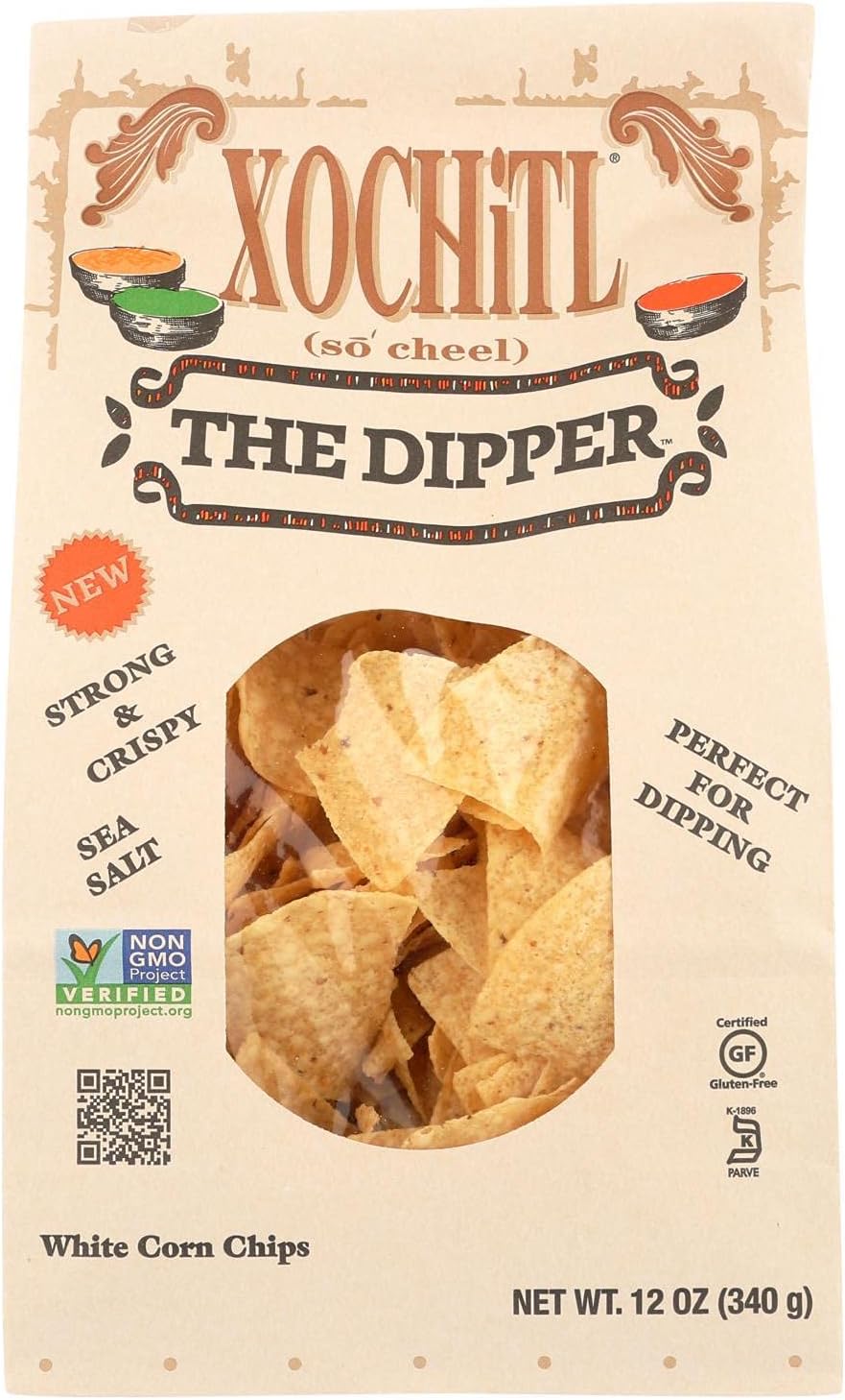 White Corn Chips, Dipper, 12 oz (10 Bags)10
