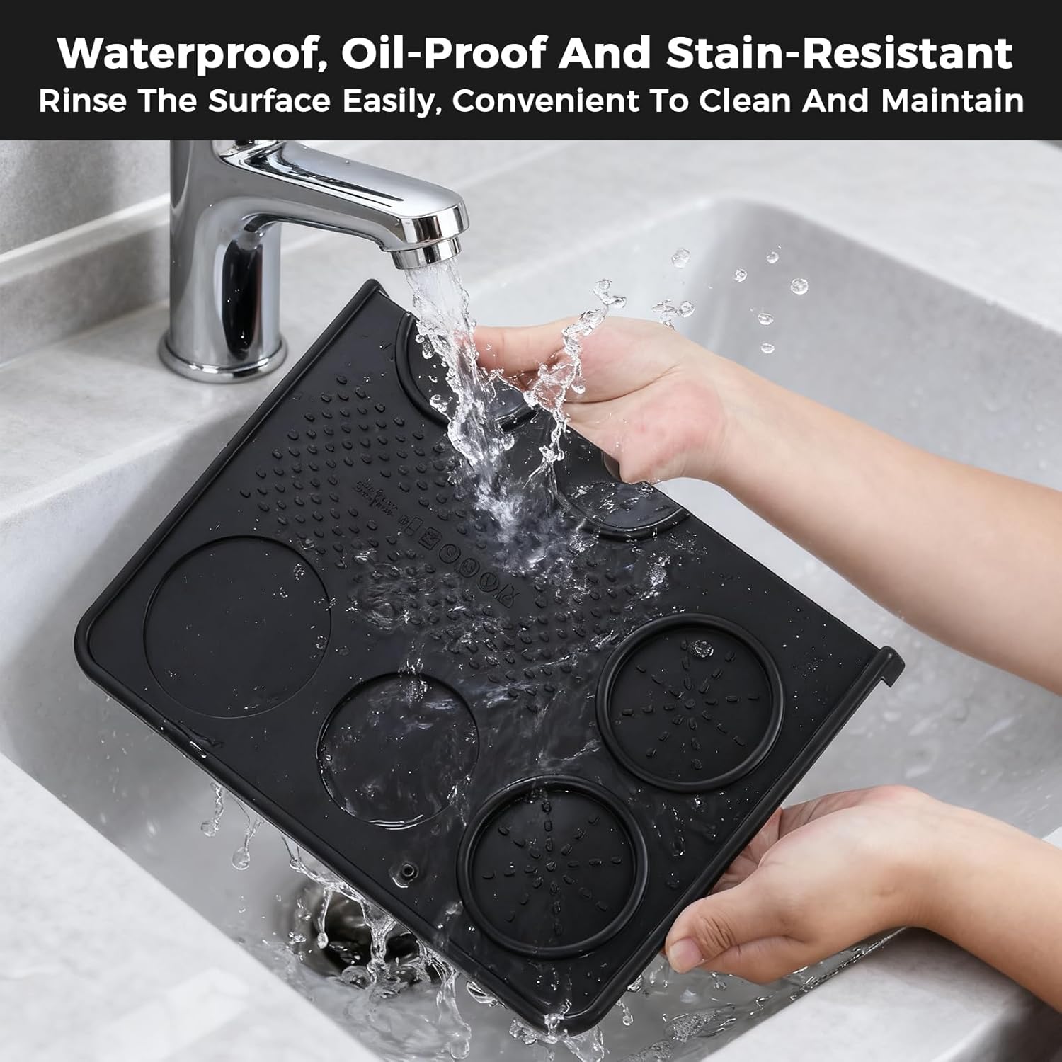 Top Mat and Espresso Tamping Mat for Ninja Luxe Cafe Espresso Machine ES601 – Protect Top Surface and Counter Food Grade Silicone Coffee Tamper Mat for Ninja luxe Cafe Accessories Tamp Station