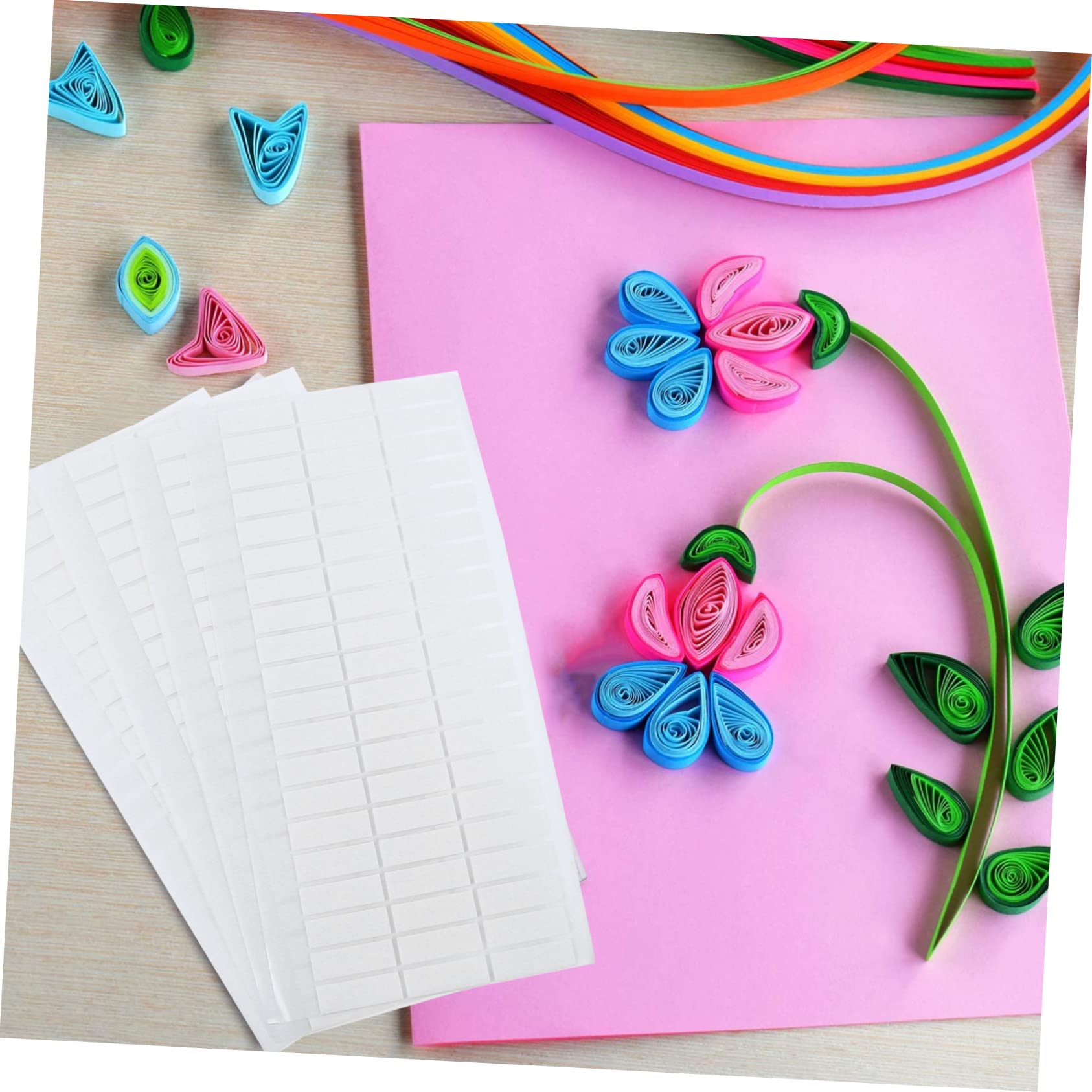 STOBOK 15fogli Nastro Biadesivo Eva Di Strisce Adesive Doppie Per Progetti Fai Te Per Decorazioni e Lavoretti Creativi Facile Applicazione e Resistente