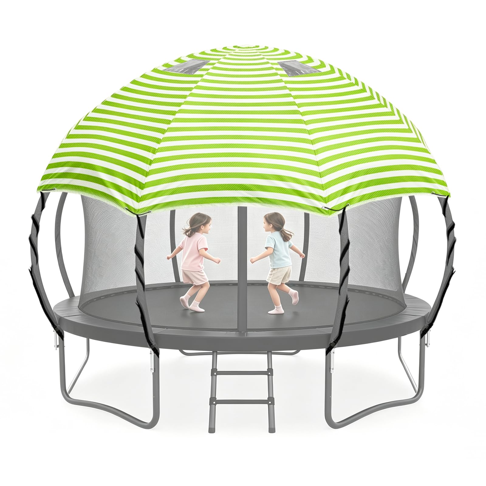 Heavy-Duty 12FT Waterproof Trampoline Cover Dome Tent with Clear Skylight