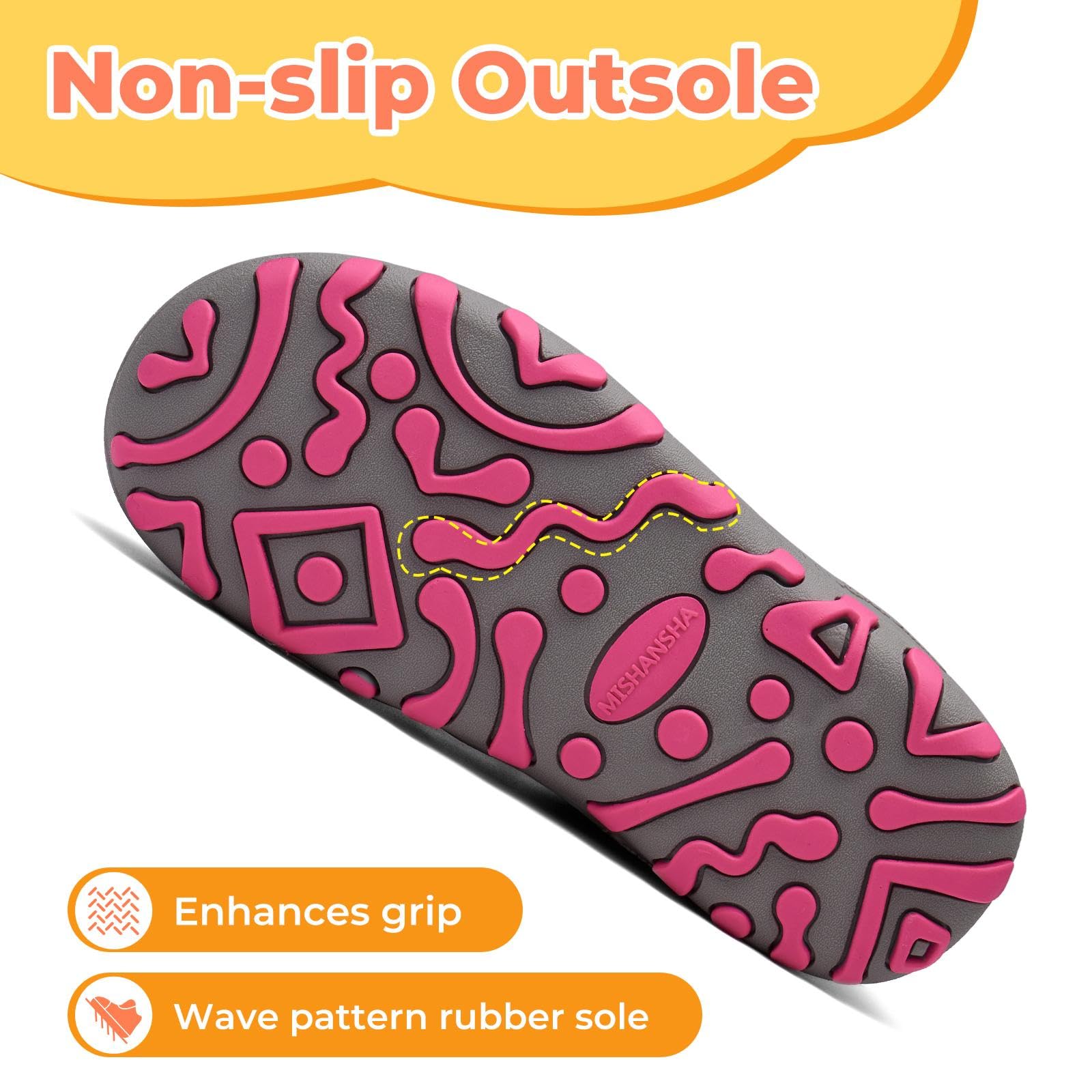 Mishansha Baskets Enfant Fille Chaussure Randonnée Respirant Chaussures de Marche Outdoor Sneakers GR.24-38